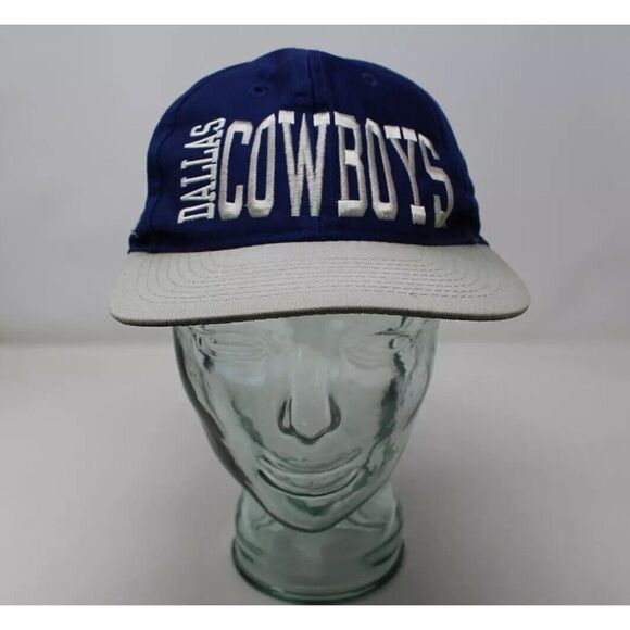 NFL Other - Dallas Cowboys Block Spellout Snapback‎ Hat Cap Blue Dome Vintage